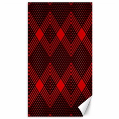 Muster Rot Rot Schwarz Canvas 40  X 72  by 2607694c