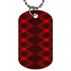 Pattern Rot Schwarz Dog Tag (one Side) by dedoma