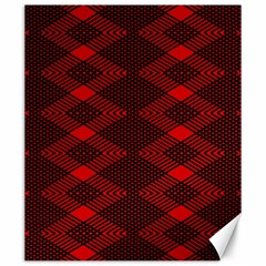 Pattern Rot Schwarz Canvas 20  X 24  by dedoma