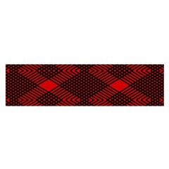 Pattern Rot Schwarz Oblong Satin Scarf (16  X 60 ) by dedoma