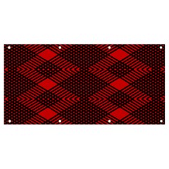 Pattern Rot Schwarz Banner And Sign 8  X 4  by dedoma