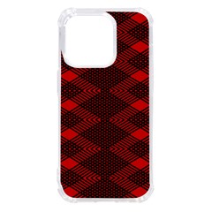 Pattern Rot Schwarz Iphone 14 Pro Tpu Uv Print Case by dedoma