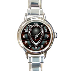 Fractal Eye Round Italian Charm Watch by dedoma