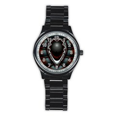 Fractal Eye Stainless Steel Round Watch by dedoma