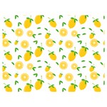 Illustrations Lemon Citrus Fruit Yellow Premium Plush Fleece Blanket (Extra Small) 40 x30  Blanket Front