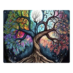 Tree Colourful Premium Plush Fleece Blanket (large) by Ndabl3x