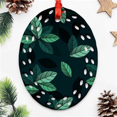 Foliage Oval Filigree Ornament (two Sides) by HermanTelo