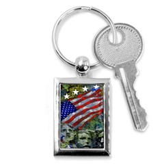 Usa United States Of America Images Independence Day Key Chain (rectangle) by Ket1n9