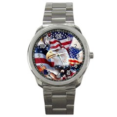 United States Of America Images Independence Day Sport Metal Watch by Ket1n9