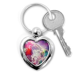 Clouds Multicolor Fantasy Art Skies Key Chain (heart) by Ket1n9