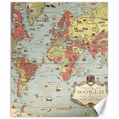 Vintage Old Antique World Map Canvas 20  X 24  by Bedest