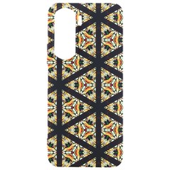 Pattern Stained Glass Triangles Samsung Galaxy S24 Plus 6 7 Inch Black Tpu Uv Case by HermanTelo