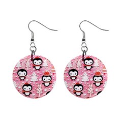 Cute Penguin Pattern Mini Button Earrings by Loisa77