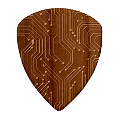 Seamless Pattern Of Glowing Circuit Board Neon Technology Wood Guitar Pick (set Of 10) by Loisa77