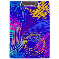 Seamless Vintage Pattern Retro 80s Or 90s Style Abstract A4 Acrylic Clipboard by Loisa77