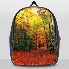 Forest Woods Autumn Nature School Bag (xl) by Proyonanggan