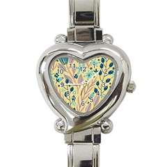 Plants Art Motif Flowers Heart Italian Charm Watch by Loisa77