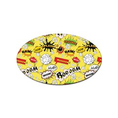 Cartoon Comics Pattern Sticker (oval) by Loisa77