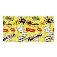 Cartoon Comics Pattern Satin Wrap 35  X 70  by Loisa77