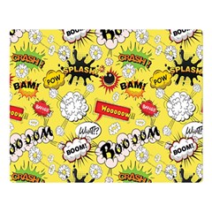 Cartoon Comics Pattern Premium Plush Fleece Blanket (large) by Loisa77