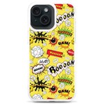 Cartoon Comics Pattern iPhone 15 Plus TPU UV Print Case Front