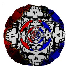 The Grateful Dead Large 18  Premium Round Cushions by Grandong