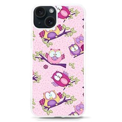 Owls Bird Animal Pattern Iphone 15 Tpu Uv Print Case by Loisa77