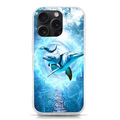 Dolphin Blue Fantasy Iphone 15 Pro Tpu Uv Print Case by Loisa77