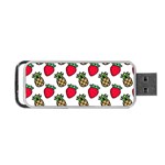 Strawberries Pineapples Fruits Portable USB Flash (Two Sides) Front