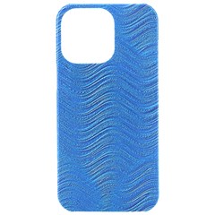 Blue Wave Abstract Texture Seamless Iphone 15 Pro Max Black Uv Print Pc Hardshell Case by Loisa77