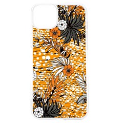 Leaf Yellow Point Flower White Iphone 15 Tpu Uv Print Case by Loisa77