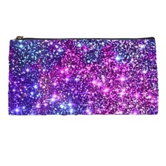 Purple Violet Glitter Galaxy Nebula Space Pattern Pencil Case by Perong