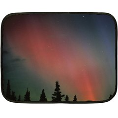 Aurora Borealis Alaska Sky Two Sides Fleece Blanket (mini) by Perong