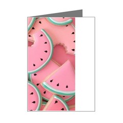 Aesthetic Cute Kawaii Watermelon Mini Greeting Card by Perong