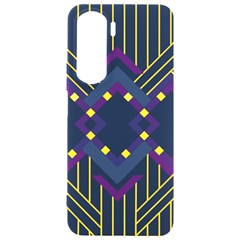 Line Square Pattern Violet Blue Yellow Design Samsung Galaxy S24 Plus 6 7 Inch Black Tpu Uv Case by Ravend