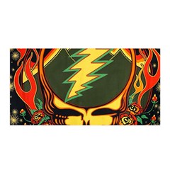 Grateful Dead Scarlet Fire Satin Wrap 35  X 70  by Perong