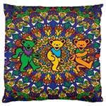 Dead Dancing Bears Grateful Dead Pattern Large Premium Plush Fleece Cushion Case (Two Sides) Back