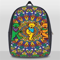 Dead Dancing Bears Grateful Dead Pattern School Bag (xl) by Grandong