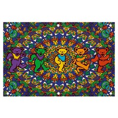 Dead Dancing Bears Grateful Dead Pattern Banner And Sign 6  X 4  by Grandong