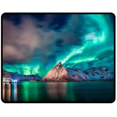 Amazing Aurora Borealis Colors Two Sides Fleece Blanket (medium) by Grandong