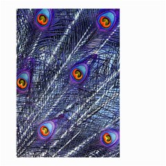 Peacock Bird Feathers Coloured Plumage Small Garden Flag (two Sides) by Perong