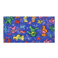 Grateful Dead Bears Satin Wrap 35  X 70  by Perong