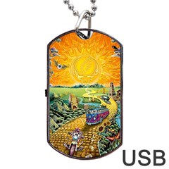 Grateful Dead Golden Road Dog Tag Usb Flash (two Sides) by Bedest