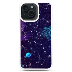 Realistic Night Sky Poster With Constellations Iphone 15 Plus Tpu Uv Print Case by Ket1n9