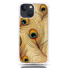 Vintage Peacock Feather Peacock Feather Pattern Background Nature Bird Nature Iphone 13 Mini Tpu Uv Print Case by Maspions