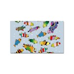 Fish Ocean Sea Water Diving Blue Sticker (Rectangular) Front