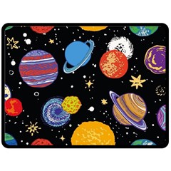 Space Galaxy Art Cute Art Two Sides Fleece Blanket (large) by Perong