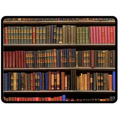 Library Book Two Sides Fleece Blanket (large) by Perong