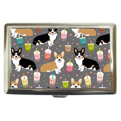 Corgi Boba Tea Bubble Tea Kawaii Food Welsh Corgis Dog Cigarette Money Case by Perong