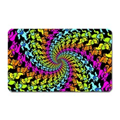 3d Grateful Dead 90 s Neon Dancing Bears Magnet (rectangular) by Perong